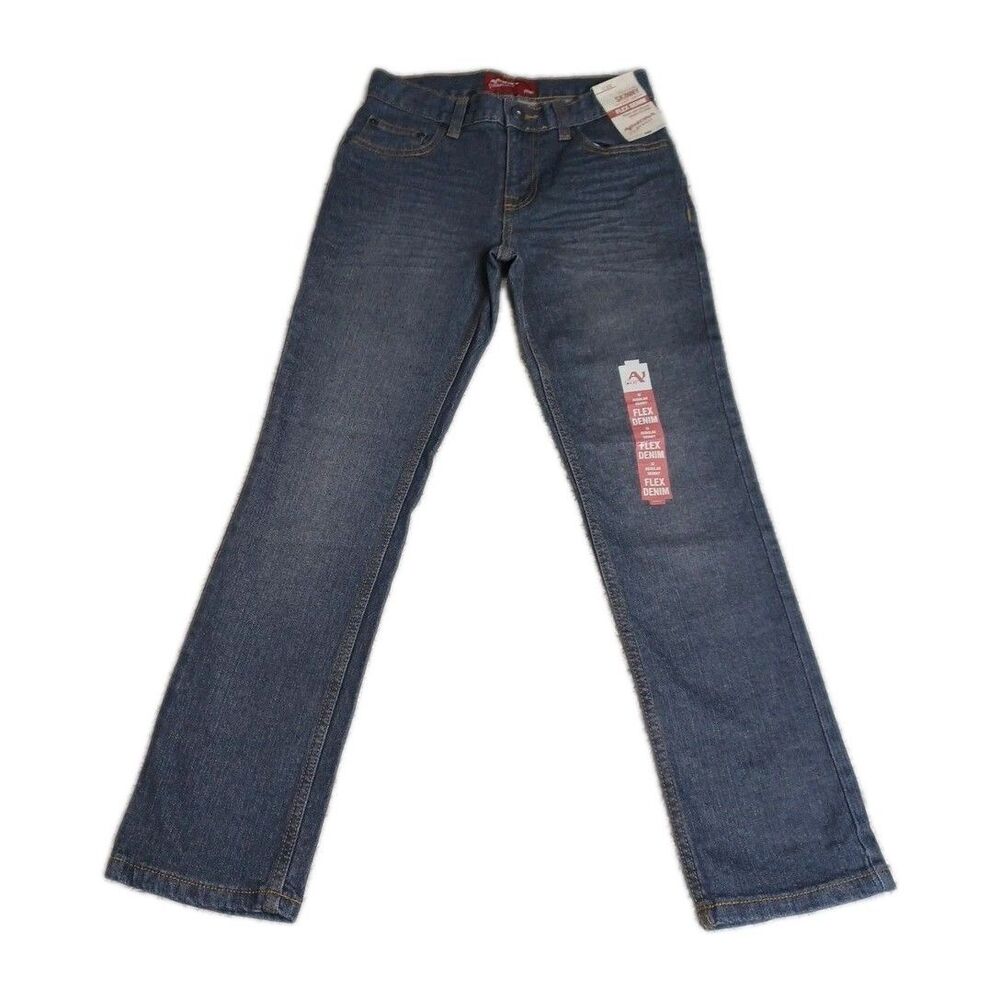 Arizona Boys Jeans Size 12 Regular Skinny Black Denim New With Tags